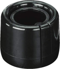 Caplugs - Round Head, Tear-Tab Tube Cap - Low-Density Polyethylene, Black - Top Tool & Supply