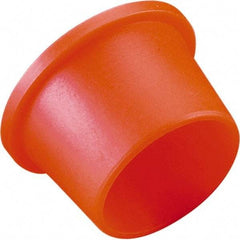 Caplugs - 0.974" ID, Round Head, Tapered Plug - 1.09" OD, 11/16" Long, Low-Density Polyethylene, Orange - Top Tool & Supply