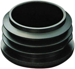 Caplugs - Round Finishing Plug for 10 to 14 Gauge Panels, for 2-1/4" Tube Diam - 2-1/4" OD, 0.66" Deep, Low-Density Polyethylene, Black - Top Tool & Supply