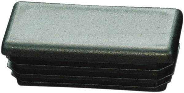 Caplugs - Rectangular Finishing Plug for 6 to 11 Gauge Panels, - 0.94" Deep, Low-Density Polyethylene, Black - Top Tool & Supply