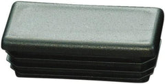 Caplugs - Rectangular Finishing Plug for 3 to 4mm Thick Panels, - 23.88mm Deep, Low-Density Polyethylene, Black - Top Tool & Supply