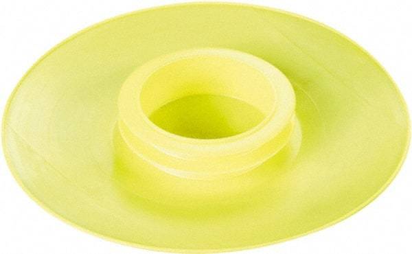 Caplugs - 0.94" ID, Push-On Flange Cap - 3.94" OD, 51/64" Long, Low-Density Polyethylene, Yellow - Top Tool & Supply