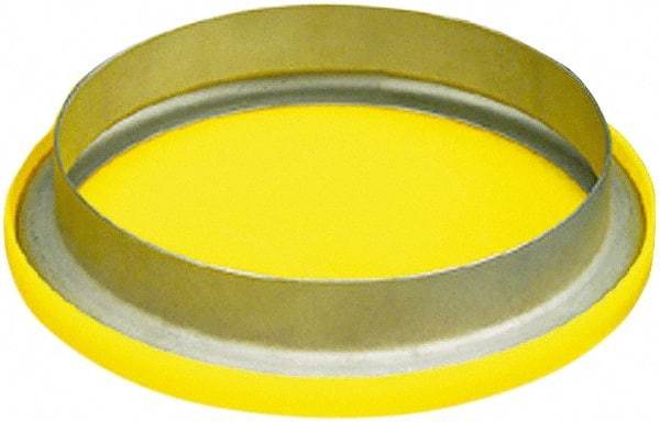 Caplugs - 4.391" ID, Round Head Flange Cap - 11/32" Long, Low-Density Polyethylene, Yellow - Top Tool & Supply