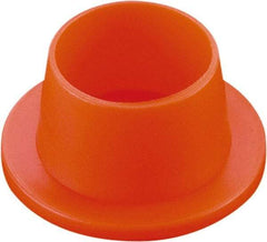 Caplugs - 1.1" ID, Round Head, Tapered Plug - 1.31" OD, 5/8" Long, Low-Density Polyethylene, Orange - Top Tool & Supply