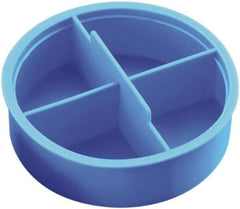 Caplugs - 3.93" ID, Round Head Tube Plug - 4.13" OD, 1" Long, Low-Density Polyethylene, Blue - Top Tool & Supply