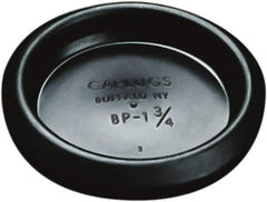 Caplugs - Button Finishing Plug for 0.02 to 0.1" Thick Panels, - 1.43" ID, 1.73 OD, 0.35" Deep, Low-Density Polyethylene, Black - Top Tool & Supply