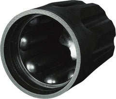 Caplugs - Serrated Round Head Sucker Rod Cap - High-Density Polyethylene, Black - Top Tool & Supply