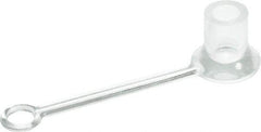 Caplugs - 0.235" ID, Round Head, Tethered Cap - 1-29/32" Long, Silicone, Natural (Color) - Top Tool & Supply