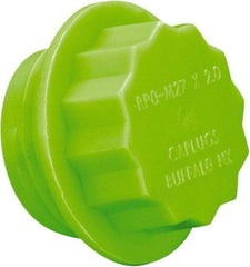 Caplugs - 12-Point Head, Threaded Plug - 34.54mm OD, Polypropylene, Green - Top Tool & Supply