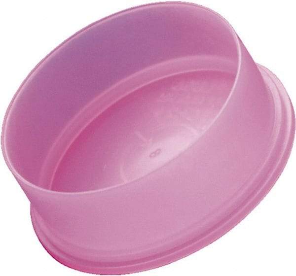 Caplugs - Round Head, Static Dissipative Cap - 3.22" OD, 19/32" Long, Polyethylene, Pink - Top Tool & Supply