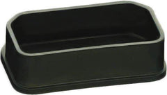 Caplugs - 1.656" x 1.16", Conductive, Rectangular Head Cap/Plug - 11/32" Long, Polyethylene Copolymer, Black - Top Tool & Supply