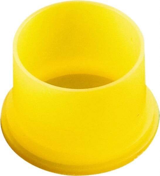 Caplugs - 2.217" ID, Round Head Utility Plug - 2.38" OD, 5/8" Long, Low-Density Polyethylene, Yellow - Top Tool & Supply