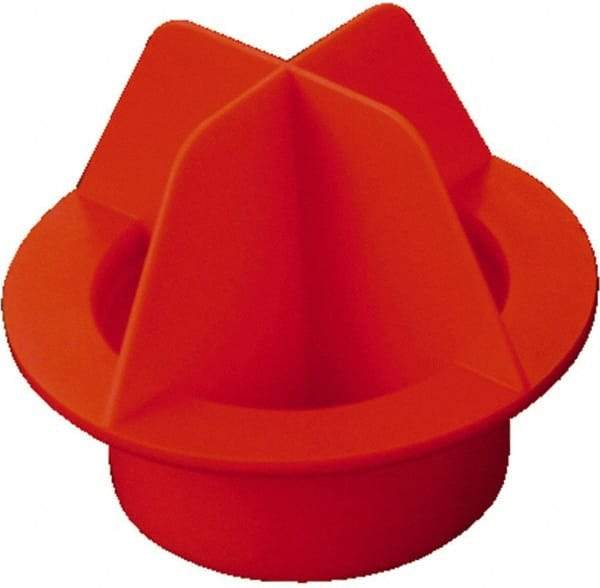 Caplugs - 2.759" ID, Pull-Tab Tube Plug - 3.12" OD, 11/16" Long, Low-Density Polyethylene, Orange - Top Tool & Supply