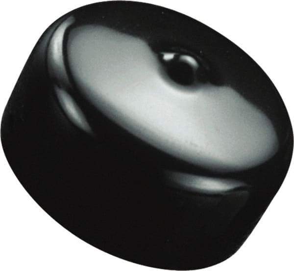 Caplugs - 0.343" ID, Flexible, Round Head Masking Cap - 0.45" OD, 1" Long, Vinyl, Black - Top Tool & Supply