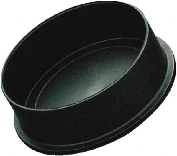 Caplugs - Conductive, Round Head, Static Dissipative Cap - 1.63" OD, 9/16" Long, Polyethylene Copolymer, Black - Top Tool & Supply