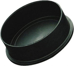 Caplugs - Conductive, Round Head, Static Dissipative Cap - 3.27" OD, 19/32" Long, Polyethylene Copolymer, Black - Top Tool & Supply