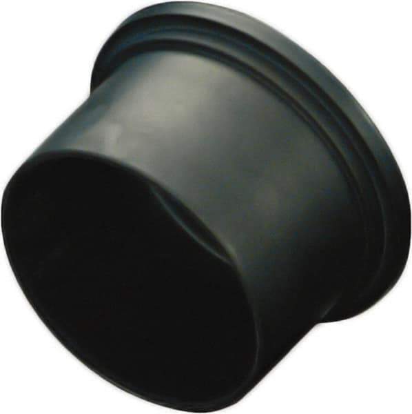 Caplugs - 1.58" ID, Conductive, Round Head Plug - 1.81" OD, 5/8" Long, Polyethylene Copolymer, Black - Top Tool & Supply