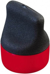 Caplugs - Round Head, Textured Pull-Tab Cap - 1-13/16" Long, Vinyl, Red/Black - Top Tool & Supply