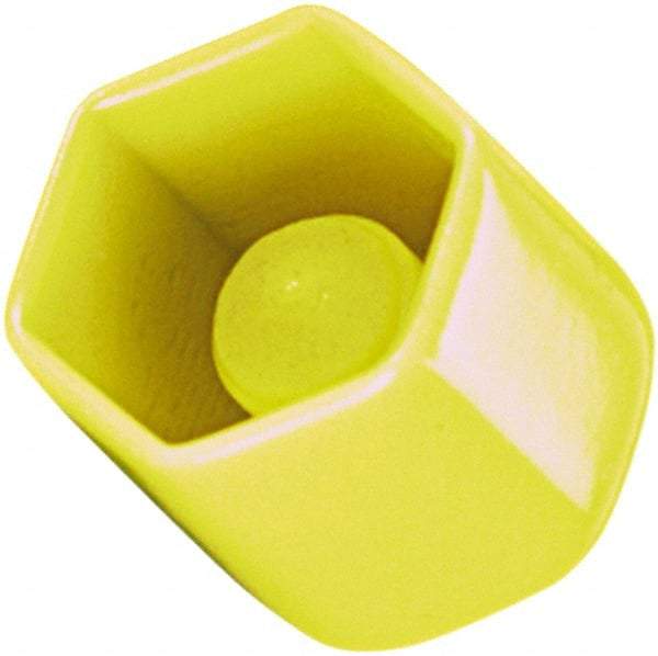 Caplugs - Hex Head Cap - 23/32" Long, Vinyl, Yellow - Top Tool & Supply