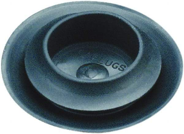 Caplugs - Button Finishing Plug for 0.031 to 0.079" Thick Panels, - 0.799" ID, 1.102 OD, 0.307" Deep, Thermoplastic Rubber, Black - Top Tool & Supply