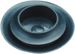 Caplugs - Button Finishing Plug for 0.031 to 0.079" Thick Panels, - 0.799" ID, 1.102 OD, 0.307" Deep, Thermoplastic Rubber, Black - Top Tool & Supply