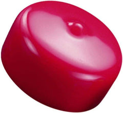 Caplugs - 0.203" ID, Round Head Cap - 0.29" OD, 1/2" Long, Vinyl, Yellow - Top Tool & Supply