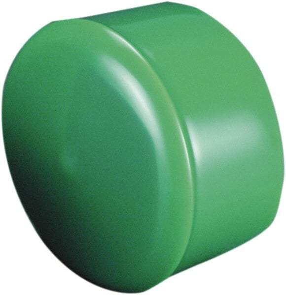 Caplugs - Round Head Cap with Flange - 2.64" OD, 1" Long, Vinyl, Yellow - Top Tool & Supply