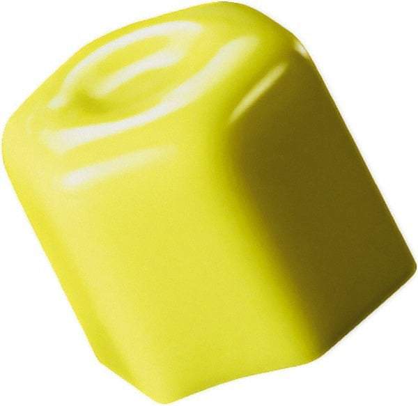 Caplugs - Hex Head Hex Cap - 1-3/64" Long, Vinyl, Yellow - Top Tool & Supply