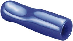 Caplugs - 0.45" ID, Pull-Tab, Round Head Cap - 1-9/32" Long, Vinyl, Blue - Top Tool & Supply