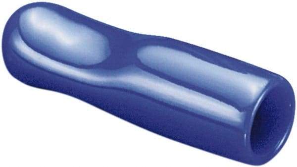 Caplugs - 0.595" ID, Pull-Tab, Round Head Cap - 1-17/32" Long, Vinyl, Blue - Top Tool & Supply