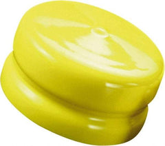 Caplugs - 6.7" ID, Push-On, Round Head Flange Cap - 6.9" OD, 19/32" Long, Vinyl, Blue - Top Tool & Supply