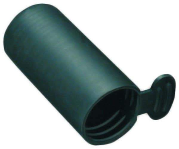 Caplugs - 0.557" ID, Round Head, Tear-Tab Masking Cap - 1-21/64" Long, Vinyl, Black - Top Tool & Supply