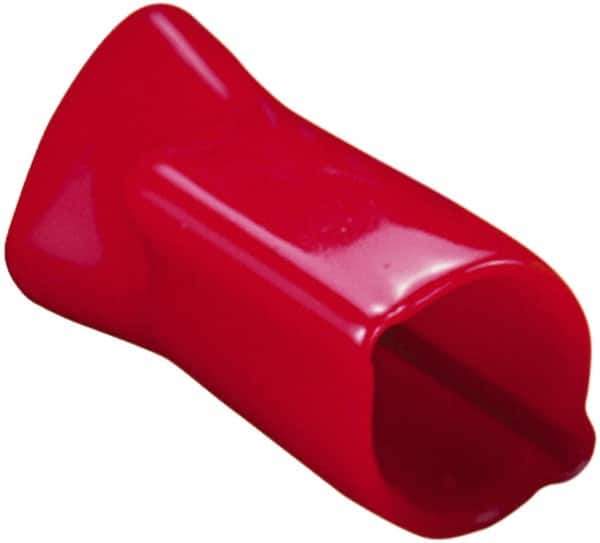 Caplugs - 0.88" ID, Round Head, Tapered Vented Cap - 1.01" OD, 1-11/64" Long, Vinyl, Orange - Top Tool & Supply