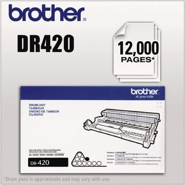 Brother - Black Drum Unit - Use with Brother DCP-7060, 7065DN, HL-2220, 2230, 2280DW, 2240, 2240D, FAX-2840, 2940, MFC-7240, 7360N, 7460DN, 7860DW - Top Tool & Supply