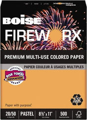 Boise - 8-1/2" x 11" Pumpkin Glow Colored Copy Paper - Use with Laser Printers, Copiers, Plain Paper Fax Machines, Multifunction Machines - Top Tool & Supply