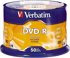 Verbatim - Silver DVD-R Discs - Use with CD, DVD - Top Tool & Supply