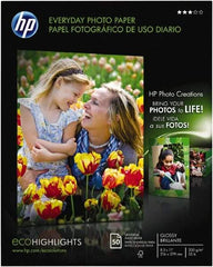 Hewlett-Packard - 8-1/2" x 11" Photo Paper - Use with Inkjet Printers - Top Tool & Supply