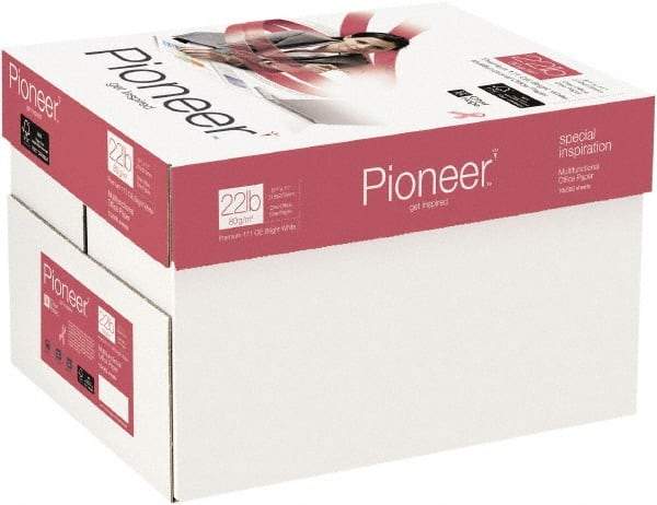 Pioneer - 8-1/2" x 11" Bright White Copy Paper - Use with Copiers, Inkjet Printers, Laser Printers - Top Tool & Supply