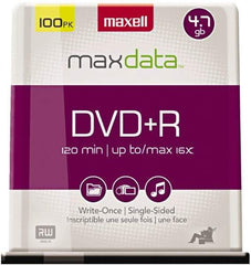 Maxell - Silver DVD+R Disc - Use with CD, DVD Drives - Top Tool & Supply