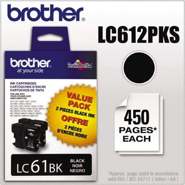 Brother - Black Ink Cartridge - Use with Brother DCP-J140W, 165C, 375CW, 385C, 395CN, 585CW, MFC-250C, 255CW, 290C, 295CN, 490CW, 495CW, J615W, 775CW, 790CW, 795CW, 990CW - Top Tool & Supply