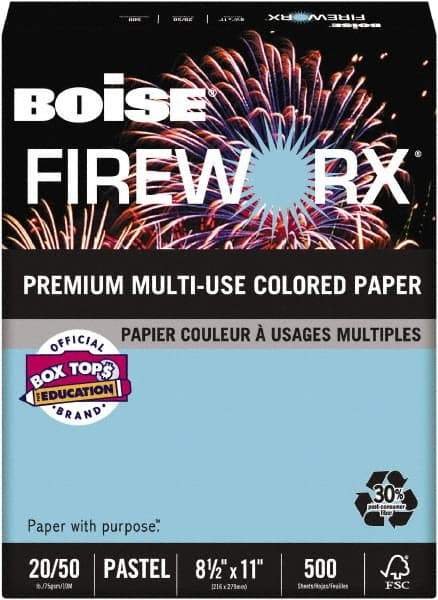 Boise - 8-1/2" x 11" Turbulent Turquoise Colored Copy Paper - Use with Laser Printers, Copiers, Plain Paper Fax Machines, Multifunction Machines - Top Tool & Supply