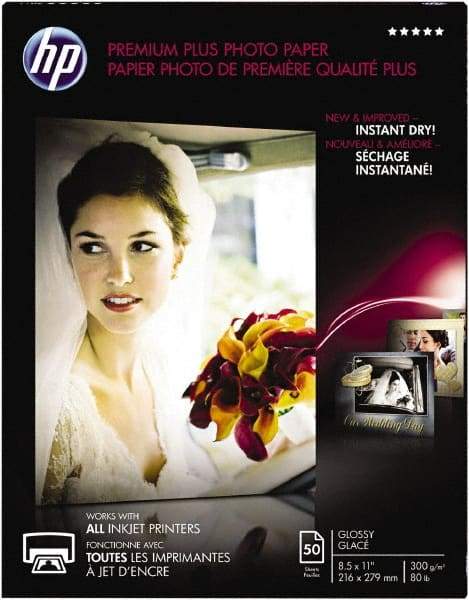 Hewlett-Packard - 8-1/2" x 11" White Photo Paper - Use with Inkjet Printers - Top Tool & Supply