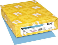 Neenah Paper - 8-1/2" x 11" Lunar Blue Colored Copy Paper - Use with Inkjet Printers, Laser Printers, Copiers - Top Tool & Supply