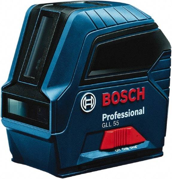 Bosch - 2 Beam 50' Max Range Self Leveling Cross Line Laser - ±5/16\x94 at 30' Accuracy, Battery Included - Top Tool & Supply