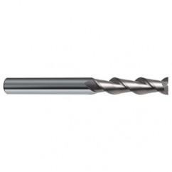 10mm Dia. - 100mm OAL - 45° Helix Bright Carbide End Mill - 2 FL - Top Tool & Supply