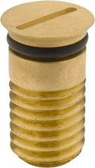 Jergens - 1 Piece M12x1.75 Vise Chip Plug - Brass, 30" Long, 14.5mm Wide - Top Tool & Supply