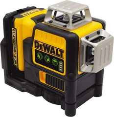 DeWALT - 3 Beam 165' Max Range Self Leveling Line Laser - Green Beam, 1/8" at 30' Accuracy, 17-3/4" Long x 13" Wide x 6-1/8" High, Battery Included - Top Tool & Supply