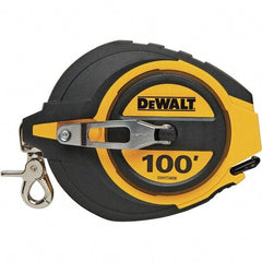 DeWALT - 100' x 3/8" Tape Measure - 1/8" Graduation, Inch Graduation Style - Top Tool & Supply