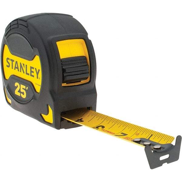 Stanley - 25' x 1-1/8" Tape Measure - 1/16" Graduation, Inch Graduation Style - Top Tool & Supply