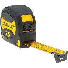 Stanley - 25' x 1-1/8" Tape Measure - 1/16" Graduation, Inch Graduation Style - Top Tool & Supply